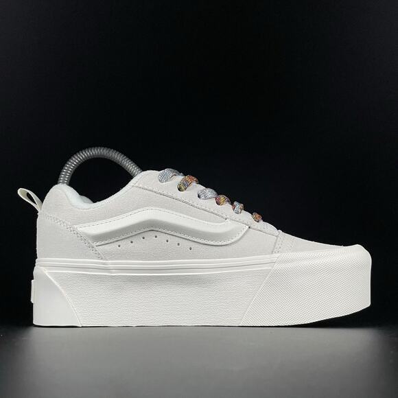 Vans Knu Skool Women’s Size 7 White Suede Casual Platform Sneaker Skate Shoe NEW - Picture 5 of 9
